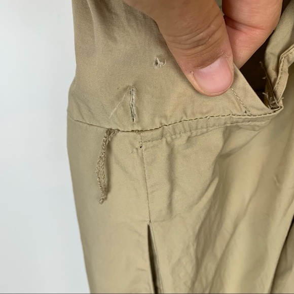 Urban Outfitters | Tan Poplin Ruffle Midi Dress - Picture 10 of 11